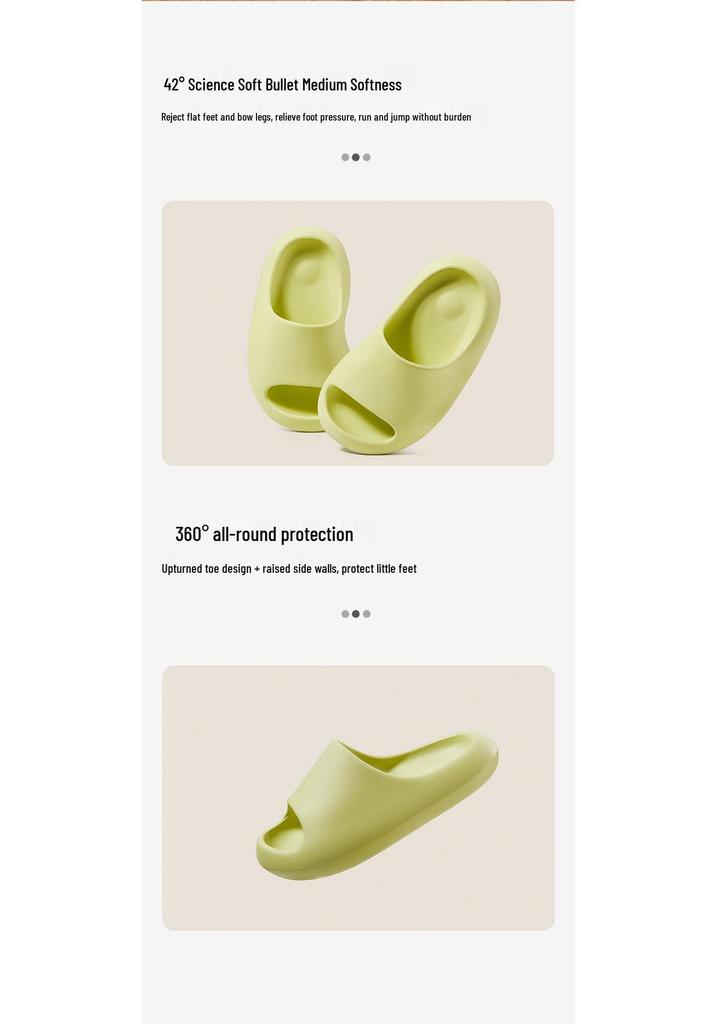 Детские летние комнатные тапочки Puxi Little Pea: Нескользящая, без запаха обувь для мальчиков и девочек