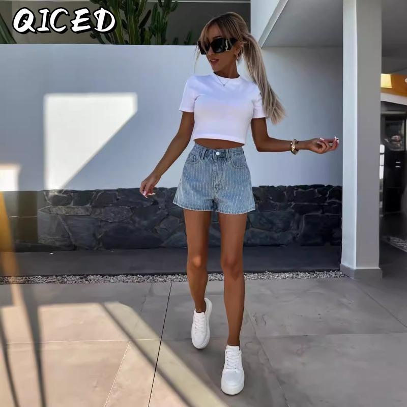 QICED Женские модные повседневные брюки и капри