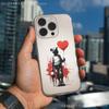 Graffiti B-Banksyes Artist Phone Case For iPhone 17,16,11,15,13,14,12,Air,Mini,Plus,Pro,Max,Plus,E Clear Soft Shell