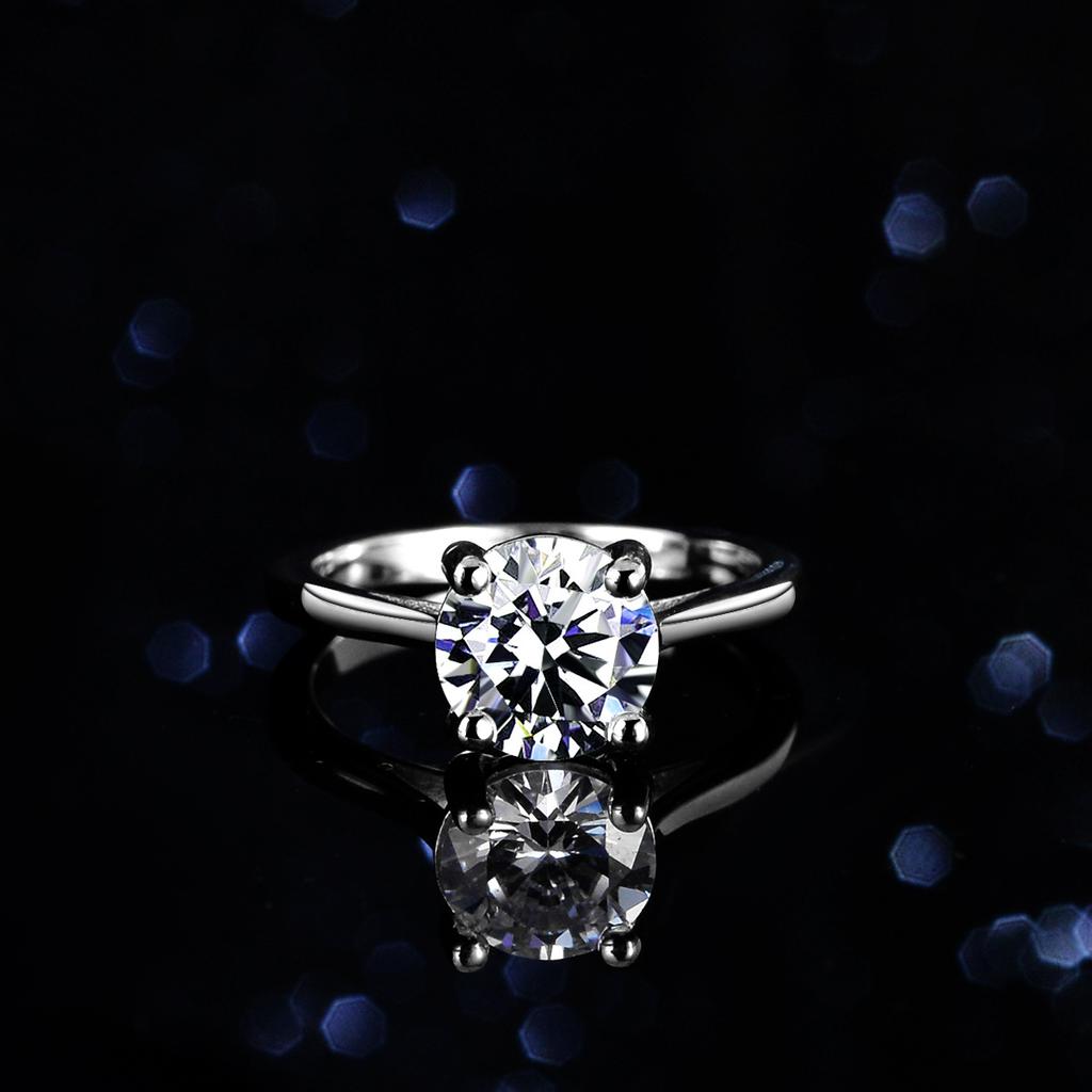 D цвет 3ct муассанит бриллиантовое кольцо женское серебряное кольцо классическое кольцо с четырьмя зубцами обручальное кольцо обручальное кольцо подарок для подруги