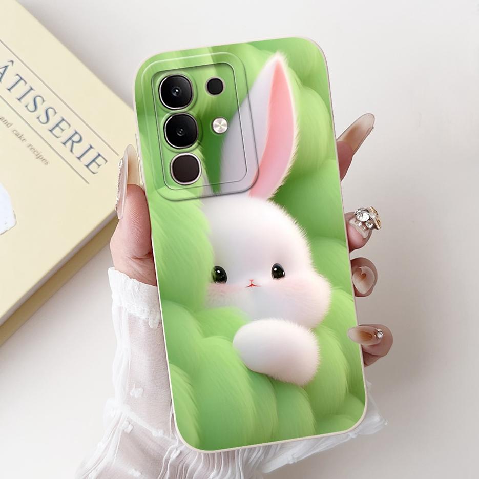 Чехол для Vivo Y29 4G 5G Модный Чехол-Защита с Мультяшным Кроликом Ударопрочный Чехол для Телефона Для Vivo Y29s Y 29 s VivoY29 5G V2420 Мягкий ТПУ Fundas