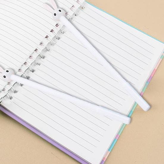 4 шт. быстросохнущие гелевые ручки с милым кроликом, беглое письмо, сверхлегкие, нескользящие, удобные ручки с чернилами