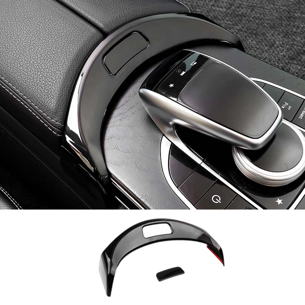 Car Decoration Armrest Box Button Sticker For Mercedes-Benz C E-Class C180L C200L GLC260L E300L 2015- Car Upgrade