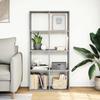 VidaXL Room Divider Shelf Sonoma Grey 69.5x29x137.5 Cm, Shelf, Bookcase, Storage Shelf, 858026