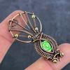Carving Flower Gemstone Handmade Copper Wire Wrap Jewelry Pendant 2.36" q9C11