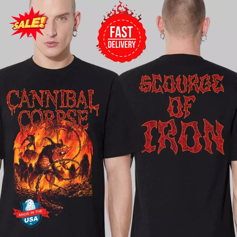 Cannibal Corpse North American Tour 2025 Scourge Of Iron Two Sides TShirt Unisex T-Shirt