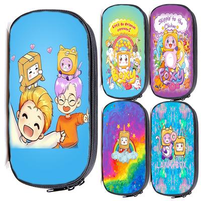 Lankybox школьный пенал для девочек, канцелярские принадлежности Boxy и Foxy робот-пенал-органайзер, корейская коробка для ручек на молнии, милая сумка большой вместимости