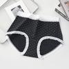 Plus Size Women's 10A Antibacterial Silk Crotch Lace Panties