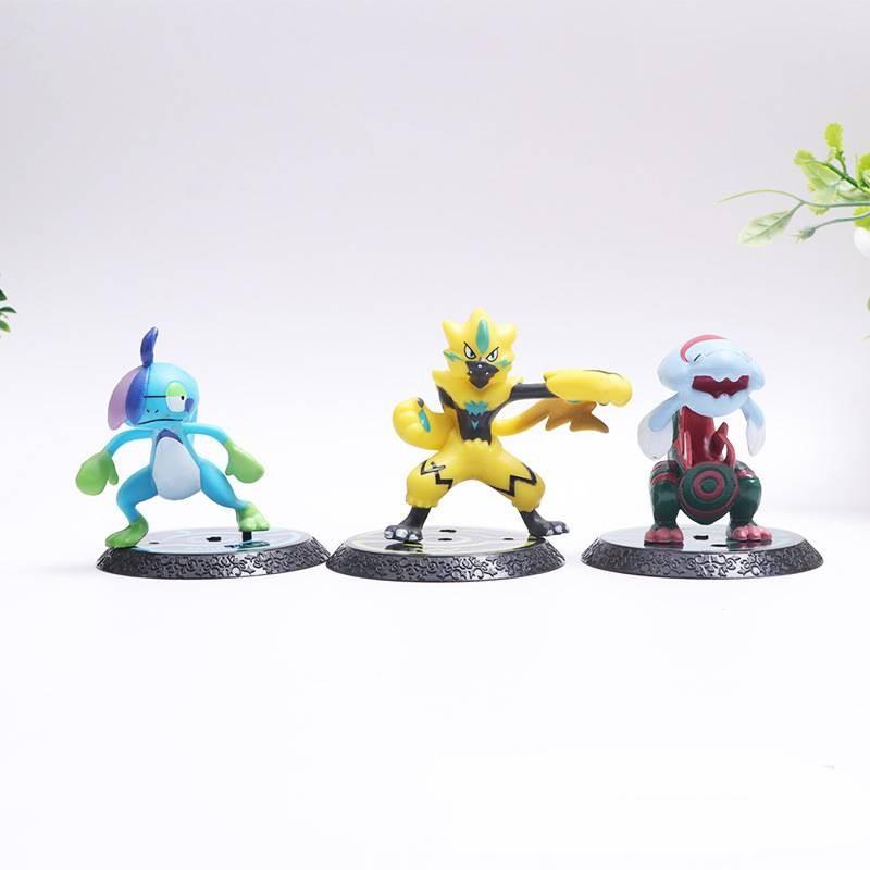 Adorable Pvc Action Figures Set Featuring 6 Unique Pocket Monsters Collectibles