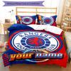 3pcs Glasgow Rangers Cover Set - Personalized Name, HD Printed Bedding with 1 Cover and 2 Pillowcases - Perfect for Home Decor, Easy Care