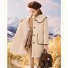 Girls' Fashion Woolen Coat Thickened with Cotton Autumn-winter Children's Tweed Coat