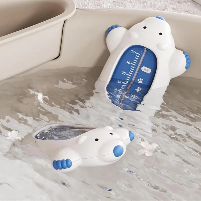 Baby Bath Floating Toy Tub Water Temperature Thermometer with Temperature Warning for Toddlers Bathtub Pool Bear Lovely Shape