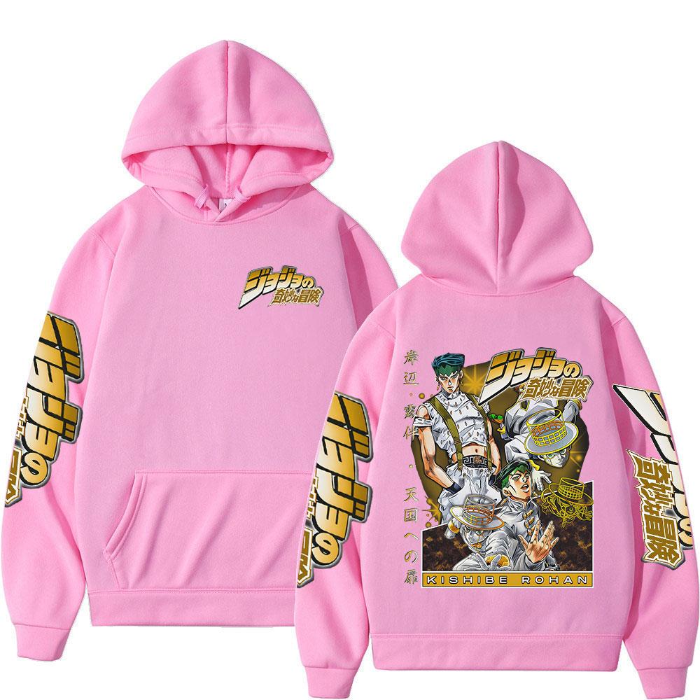 Аниме JoJo's Bizarre Adventure Рохан Кисибэ Худи Женская Одежда Модные Толстовки с Капюшоном Флис С Длинным Рукавом Пуловеры