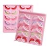 10Pair Fluffy Colored False Eyelashes Natural Color Lashes Extension Cat Eye False Eyelashes  Women