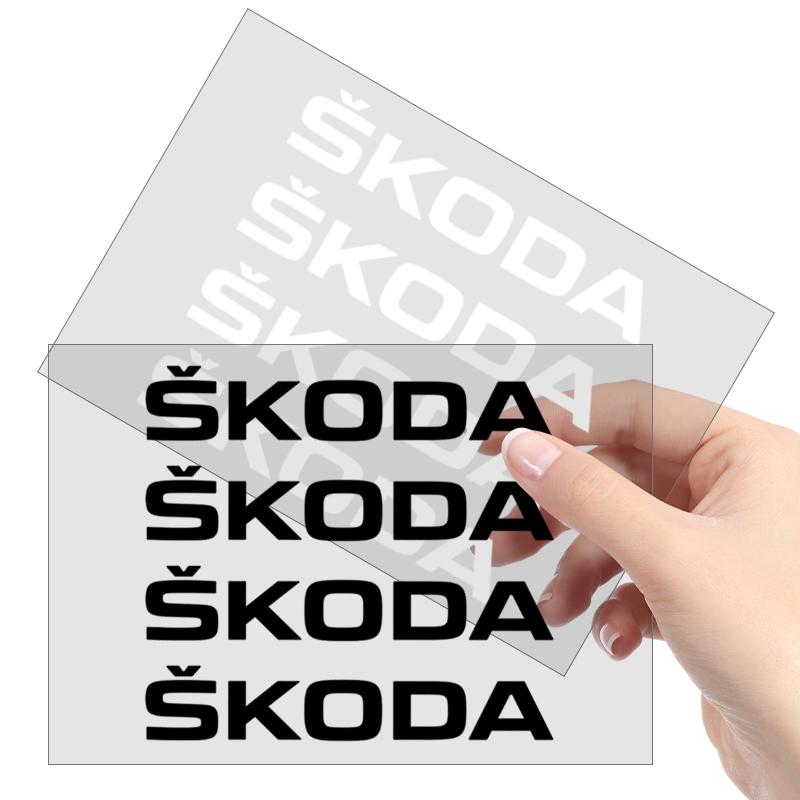 4 шт. наклейки на дверные ручки автомобиля, наклейки на шины и зеркала заднего вида для Skoda Octavia Superb Rapid Kodiaq Karoq Fabia Kamiq Roomster Citigo