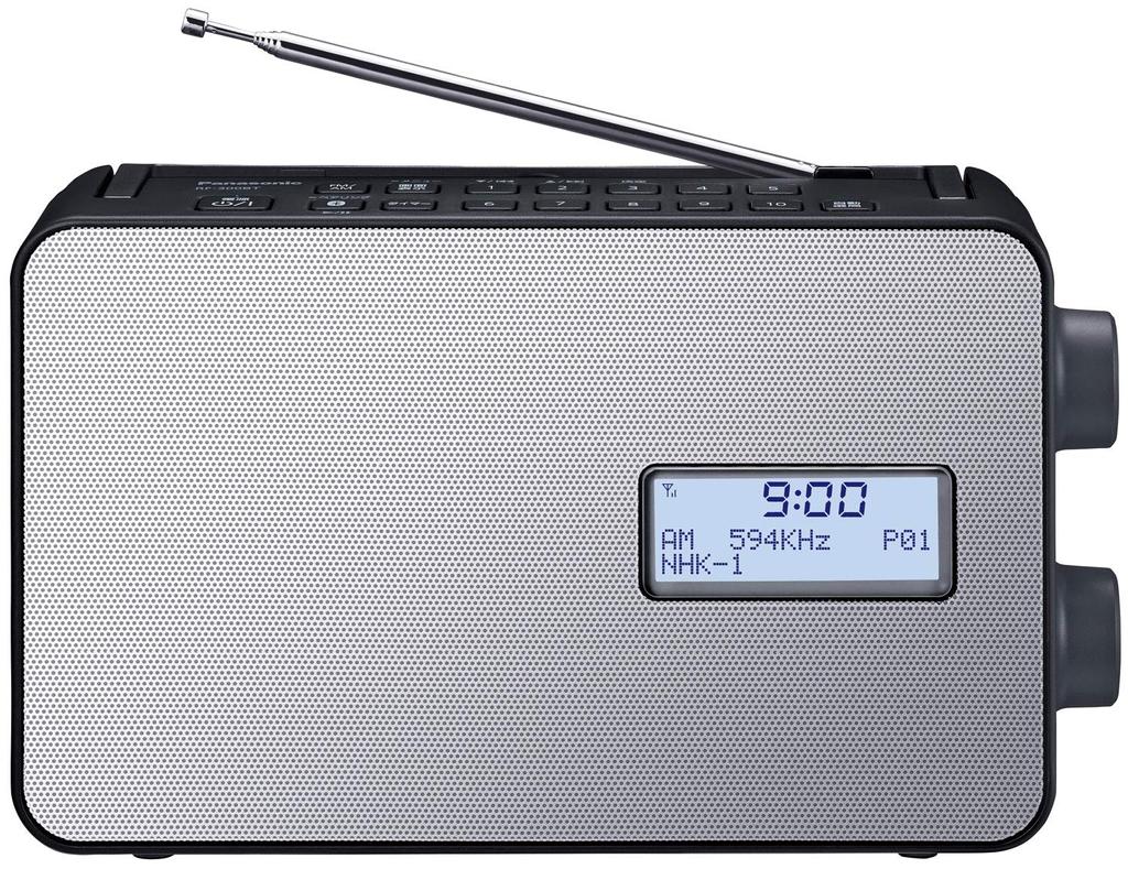 Panasonic Radio Wide FM Bluetooth Совместимость с IPX4 Эквивалент Защита от брызг Черный FM/AM RF-300BT-K