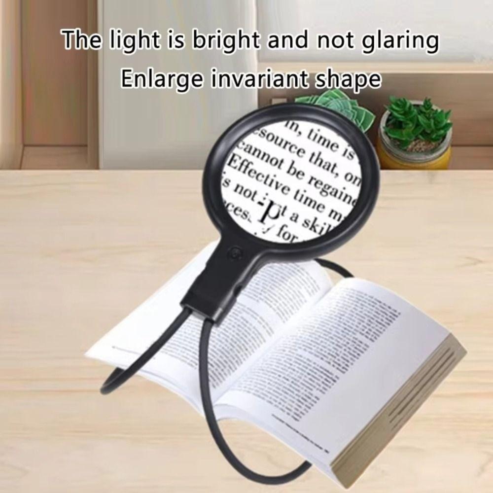 Rechargeable Reading Magnifying Glass 36 LED Handheld Magnification Glass Elder