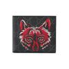 Кошелек мужской складной из канваса с принтом головы волка Черный Серый Красный 451268-91MAN-9789