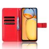 Flip Case for Xiaomi Redmi 13C / Poco C65, Crazy Horse Wallet, Red