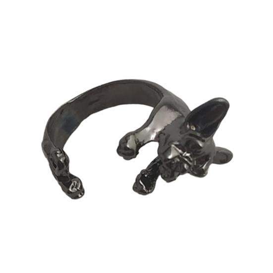 Регулируемое кольцо в стиле ретро в стиле бульдога, унисекс, животное, питбуль, собака, панк