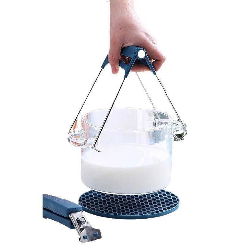 Stainless Steel Non-slip Anti-scalding Kitchen Tongs for Bowls and Plates