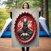Christmas gift Halloween themed cola beverage Coca Cola blanket soft home furnishing nap decoration four seasons warm Sherpa blanket U25