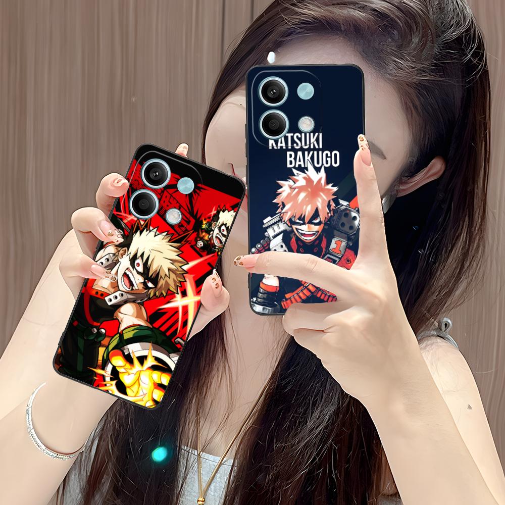 MHA Bakugo Mobile Phone Case for POCO F7 F6 F5 F4 F3 F2 Pro GT C75 C71 C65 C61 C40 Pro Ultra Colorful Printing Cover Smartphone