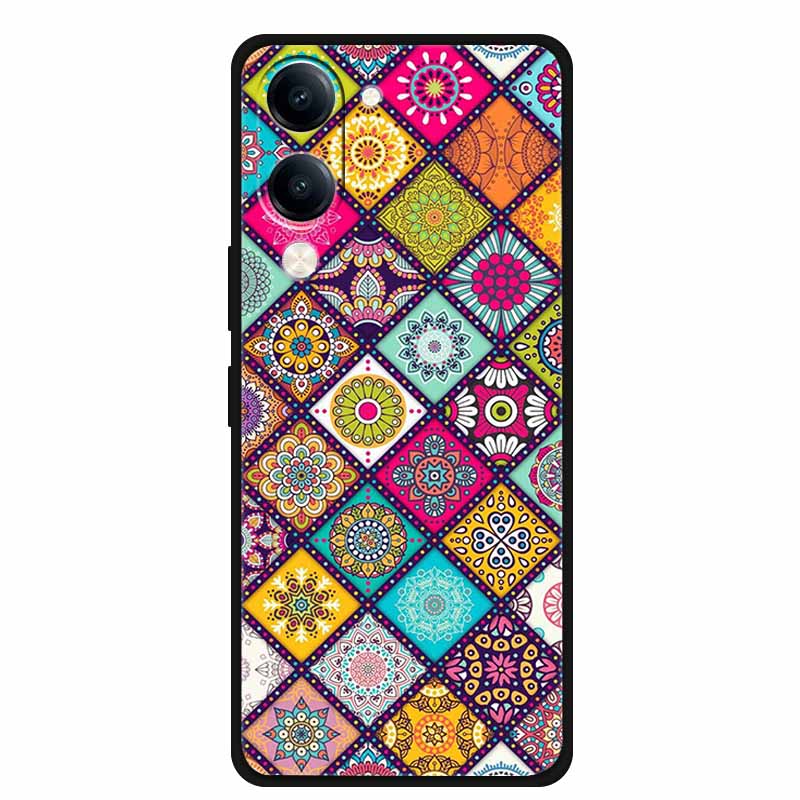Чехол для Vivo iQOO Z10 Lite Силиконовый Черный ТПУ Funda Задняя крышка для iQOO Z10 Lite 5G I2409 Мягкий чехол Животное Coque IQOOZ10 Lite