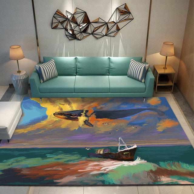 Красочный геометрический большой ковер для спальни, детей, мягкий 3D-коврик для дома, декоративные ковры Tapete Peludo Carpets для гостиной