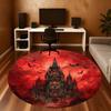 1pc Castle Haunted Round Chair mat office Area Rug - Non-Slip, Floor Mat for Office, Bedroom, Ideal home decor gift c0112143
