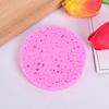 Natural Plant Fiber Face Wash Cleansing Round Sponge Beauty Makeup Tool Pink