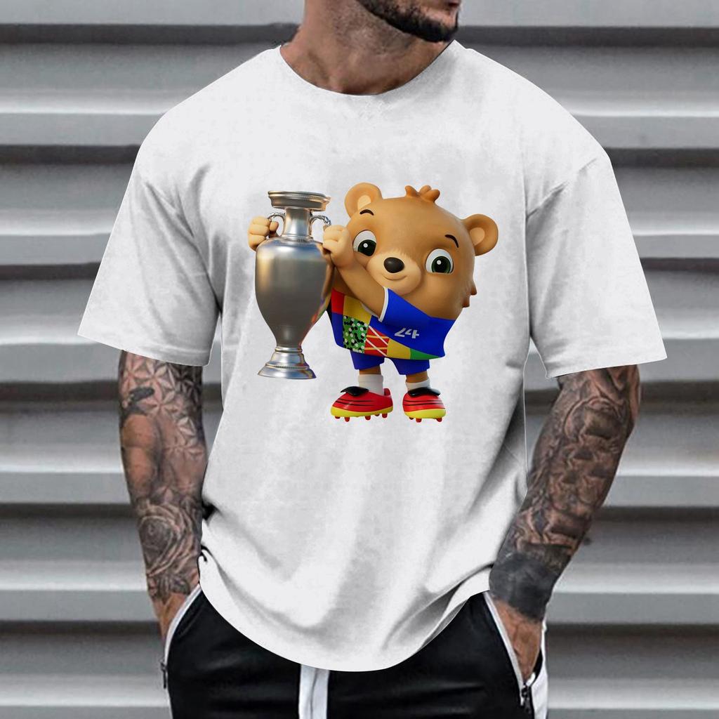 European and American men's trend simple style 3D digital printing short-sleeved T blood, can be sent on behalf of one piece