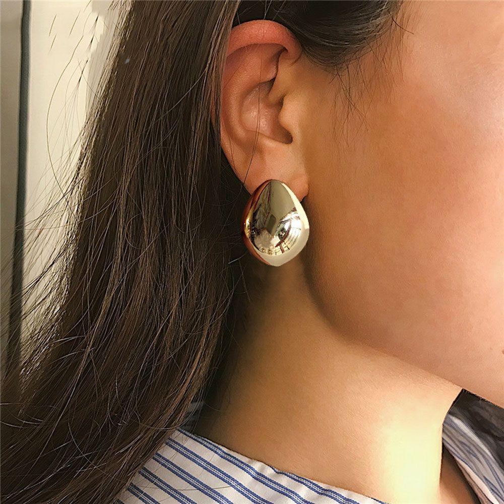 Стереоскопическая яркая поверхность Brincos Модные аксессуары Серьги-гвоздики Ювелирные изделия Серьги-подвески