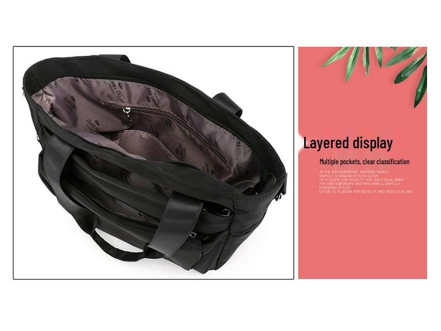 Stylish and Versatile Large-Capacity Women's Nylon Tote Bag - Lightweight Shoulder and Crossbody Design