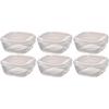 HARIO (Hario) Made In Japan Heat-Resistant Glass Storage Containers, Square, 250ml, BUONO Kitchen KST-25-TW, Set of 6, Clear