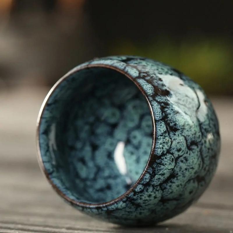 Japanese Raku Ceramic Tea Cup Kiln Fired Glaze For Coffee Sake Wine Tasting Tea Ceremony Zen Meditation Home Bar Use