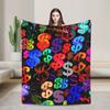 Play money Blanket Quality Super Soft  Throw Blanket Winter Airplane Travel Couch Chair Sofa Bed Novelty Bedspread