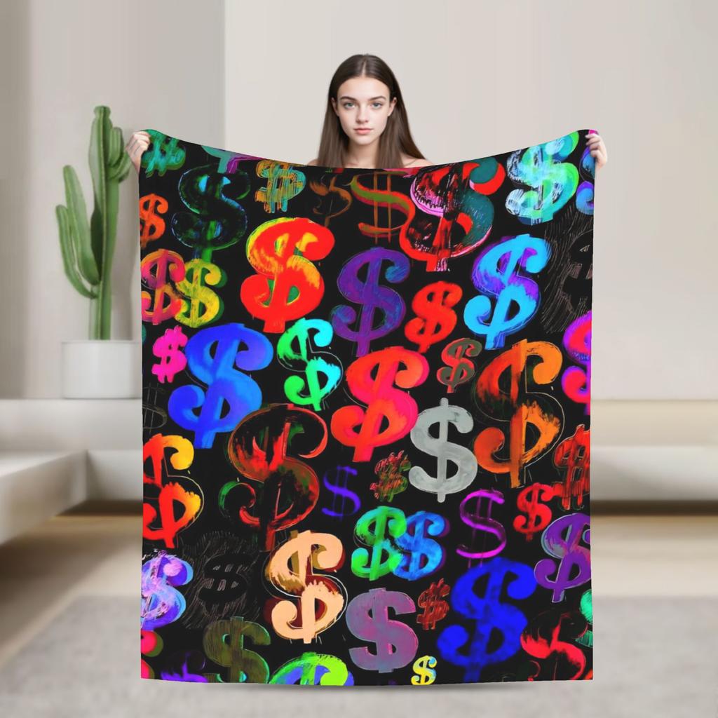 Play money Blanket Quality Super Soft Throw Blanket Winter Airplane Travel Couch Chair Sofa Bed Novelty Bedspread