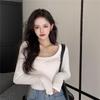 Korean Style Long-Sleeve Slim Fit T-Shirt for Women - Chic Autumn Top