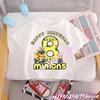 Kawaii Fashion Hot Minions TShirt Boys Gurls Anime Tops Summer Toddler  Tee Baby Kids Number 110 Birthday Clothes Kids Gift
