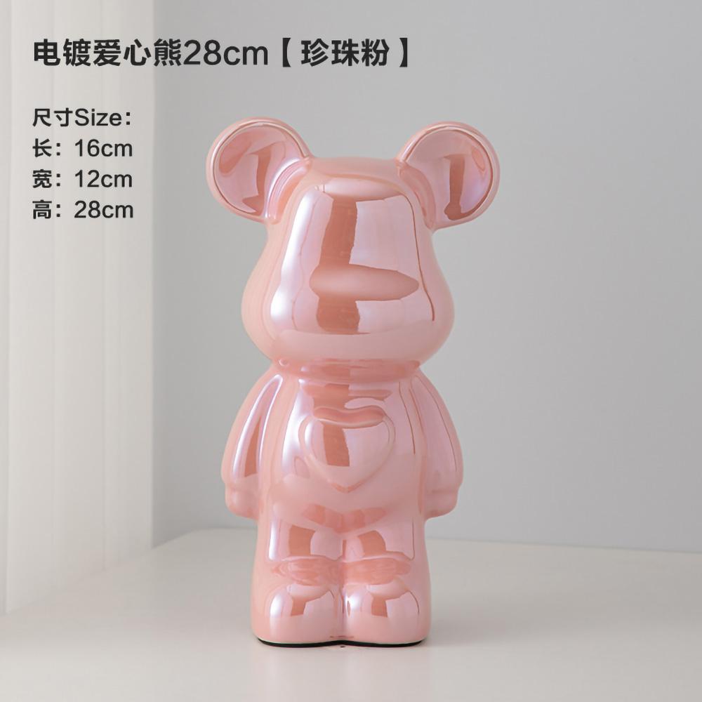 18-28 см европейская гальваническая керамическая кукла-медведь, украшение для домашнего рабочего стола, украшение для гостиной, декоративная статуэтка