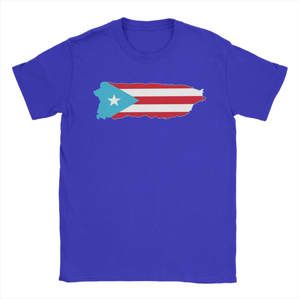 Unisexs TShirts Puerto Rico Map Funny Cotton Tees Short Sleeve T Shirts Crew Neck Tops Adult