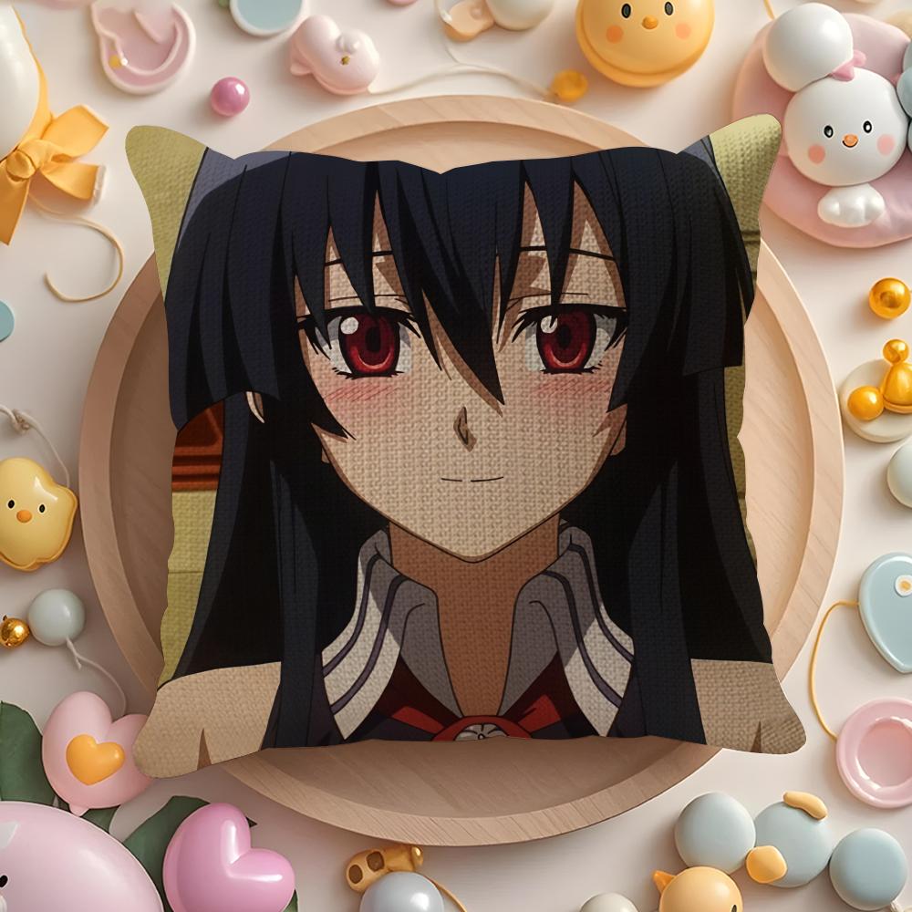 A-Akame Ga K-Kill Аниме Наволочка Натуральный Лен Органическая Ткань Двусторонняя Печать Диван Домашний Декор Подарок Наволочка