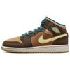 Детские кроссовки Air 1 Mid SE GS Cacao Wow Brown Luminous-Green Ale-Brown DZ6335-200