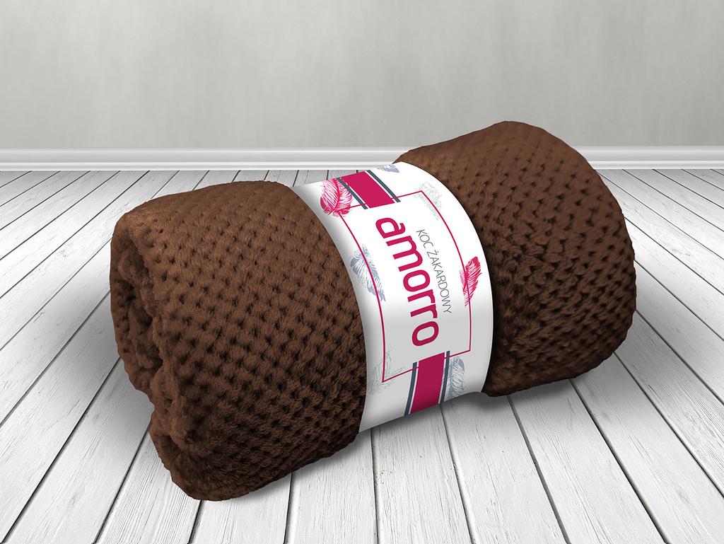 Blanket 150x200 jacquard light chocolate color
