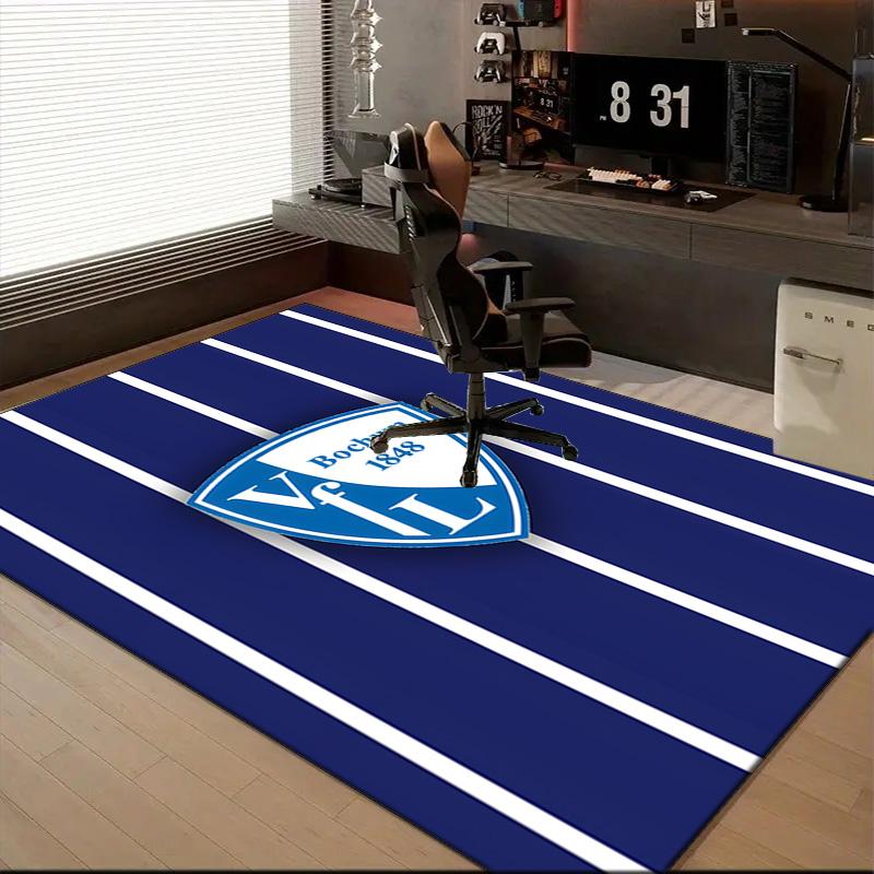 Football Bochum Rug for Living Room, Game Rooms, Office, Bedroom, Office Floor Mat Playful Design, fan gifts Christmas decor