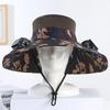 Solar Charging Solar Fan Hat Wide Brim Bucket Hat Portable Summer Cooler Cap  Sun Protection