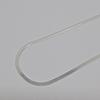 Silver 3mm Snake White Necklace 45 Inches