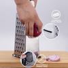 Cheese Grater Multifunctional Handle 4 Sides Sharp Labor-saving Slicing Garlic Mincer Tool Handheld Stainless Steel Box Grater Kitchen Supply