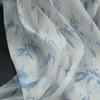 100x135cm Plant Printed Dyed Fabric Semi Transparent Gauze Tablecloth Chinese Style Hanfu Clothing Designer Fabric for Sewing